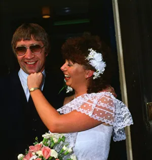 Ken Buchanan former boxer August 1983 Wedding day with bride wife Ken Buchanan former boxer August 1983 Wedding day with bride wife