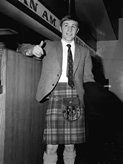 Ken Buchanan at Heathrow (London Airport) leaving for Los Angeles Ken Buchanan at Heathrow (London Airport) leaving for Los Angeles