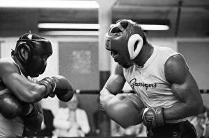 Ken Norton (right) training ahead of his third fight with Muhammad Ali