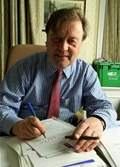 Images Dated 21st December 1998: Kenneth Clarke conservative MP pictured working at his Parliamentary office December 1998
