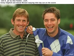 Images Dated 14th September 1995: Kenny Dalglish Blackburn Rovers (L) with Ally McCoist Rangers football player on golf