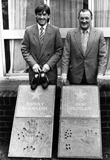Kenny Dalglish and Bob Paisley join Pathway of Honour 1983 paving stones in Kenny Dalglish and Bob Paisley join Pathway of Honour 1983 paving stones in