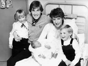 Kenny Dalglish footballer Liverpool FC with his wife Marina new baby Linsey son Paul Kenny Dalglish footballer Liverpool FC with his wife Marina new baby Linsey son Paul