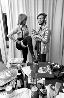 Images Dated 28th March 1975: Kenny Everett and girl Jenny Stevens. March 1975 75-01674-001