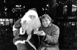 Kevin Keegan with Santa Claus turning on Newcastle's Christmas lights in November Kevin Keegan with Santa Claus turning on Newcastle's Christmas lights in November