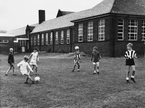 Kids playing a game of Football at Ravenswood Junior School Ravenswood Road Kids playing a game of Football at Ravenswood Junior School Ravenswood Road