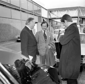 King Carl Gustav at Heathrow Airport today. January 1975 75-00304-002 King Carl Gustav at Heathrow Airport today. January 1975 75-00304-002