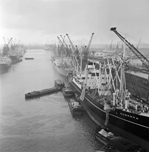 East Yorkshire Gallery: King George Dock, Hull, East Yorkshire. March 1965