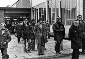 Images Dated 10th February 1978: Kirkby Manufacturing and Engineering workers cooperative, members leaving meeting