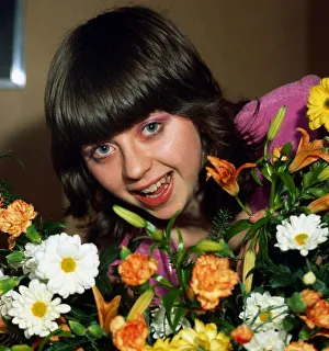 Kirsty Miller Scottish actress with flowers March 1982 Kirsty Miller Scottish actress with flowers March 1982