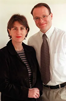 Kirsty Wark TV Presenter with husband January 1999 Alan Clements Kirsty Wark TV Presenter with husband January 1999 Alan Clements