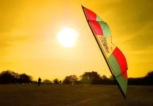 Kite flyer Mark Aston from Batcheley nr. Redditch makes the most of the bright Kite flyer Mark Aston from Batcheley nr. Redditch makes the most of the bright
