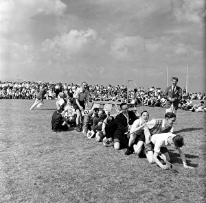 Knobbly Knees Contest, Butlins Holiday Camp, Filey, North Yorkshire. 30th July 1954 Knobbly Knees Contest, Butlins Holiday Camp, Filey, North Yorkshire. 30th July 1954