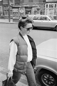 Koo Stark, Actress in London, pictured leaving her Brompton Road Flat