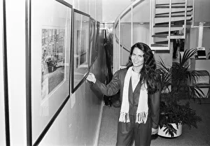 Koo Stark, Actress poses next to a print taken by herself Koo Stark, Actress poses next to a print taken by herself