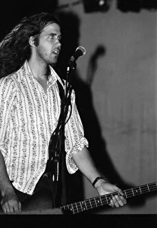 Krist Novoselic, bass guitarist of Seattle-based grunge rock group Nirvana