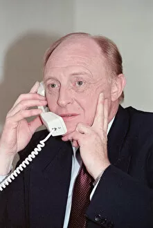 Images Dated 10th April 1992: Labour leader Neil Kinnock receives the results of the 1992 General Election