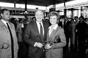 Labour leader Neil Kinnock and his wife Glenys during the 1987 Election Campaign Labour leader Neil Kinnock and his wife Glenys during the 1987 Election Campaign