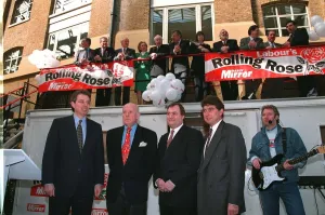 Labour Leader Tony Blair with Colin Myler John Prescott Richard Wilson who launched Labour Leader Tony Blair with Colin Myler John Prescott Richard Wilson who launched