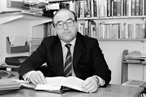 Images Dated 9th January 1987: Labour MP John Smith at home in Edinburgh in his study. 26th September 1984