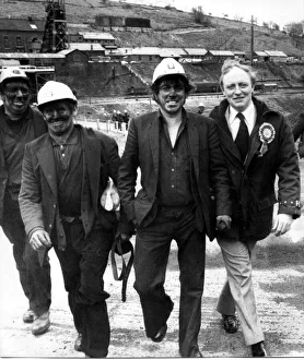 Images Dated 1st April 1978: Labour MP, Neil Kinnock pictured electioneering in Bedwellty with local miners - April