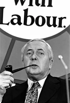Images Dated 4th October 1974: Labour Party Press Conference held at Transport House. Harold Wilson. 4th October 1974