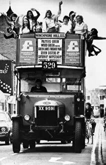 Ladies Day Out in a vintage 1925 Bus, Cambridge, June 1977