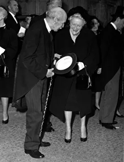 00363 Gallery: Lady Churchill, seen here on her 80th birthday, talks to Lord Clement Attlee as she