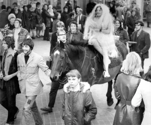 00078 Gallery: Lady Godiva lives again as 20 year old Joan Pattison, a third year student of Sunderland