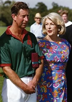 Images Dated 25th November 1993: Lady Kanga Tryon and Prince Charles at Polo Match in November 1993