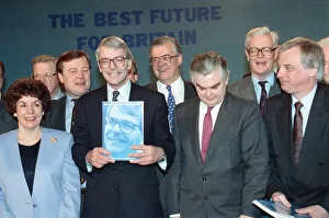 The launch of the Conservative party election manifesto. 18th March 1992 The launch of the Conservative party election manifesto. 18th March 1992
