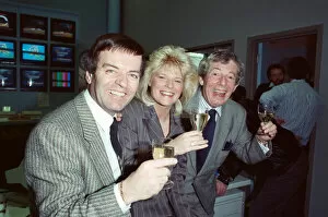 Images Dated 5th February 1989: The launch of Sky TV. Tony Blackburn and Derek Jameson. 5th February 1989