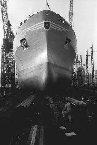 Images Dated 16th October 1970: The launch of the Stolt Lion tanker at Hebburn on the 16th October, 1970