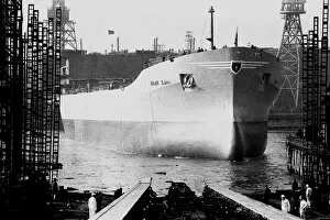 Images Dated 16th October 1970: The launch of the Stolt Lion tanker at Hebburn on the 16th October, 1970