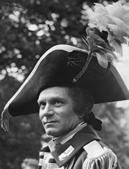 01429 Gallery: Laurence Olivier in costume on set during filming of The Devils Disciple - July 1958