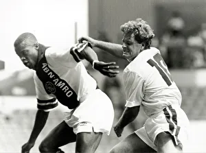 Images Dated 2nd August 1993: Lazio v Ajax Makita Tournament August 1993 Paul Gascoigne battles with a young