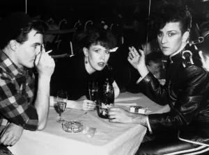 Lead singer of the pop group Visage Steve Strange (right Lead singer of the pop group Visage Steve Strange (right