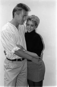 Images Dated 6th August 1987: Lee Chapman footballer with actress wife Leslie Ash, August 1987