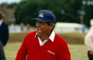 Lee Trevino golfer having a laugh July 1989 Lee Trevino golfer having a laugh July 1989
