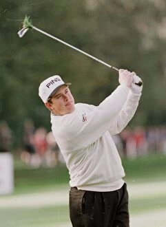 Images Dated 15th October 1998: Lee Westwood golfer October 1998 swings his golf club at Wentworth golf course
