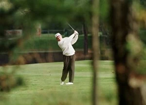Images Dated 15th October 1998: Lee Westwood golfer October 1998 swings golf club at Wentworth golf course