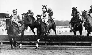 Images Dated 19th March 1977: The Leech Home Handicap Steeple Chase at Gosforth Park. Ben More (left