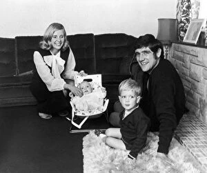 00335 Gallery: Leeds United defender Norman Hunter at home with his wife Susan