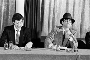 Images Dated 8th December 1987: Left to right, Paul White (From Hanover Drew) and Elton John