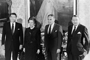 Images Dated 9th June 1982: Left to right President Ronald Reagan, Prime Minister Margaret Thatcher