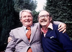 Legendary comedy double act Eric Morecambe and Ernie Wise at Erics home in Harpenden