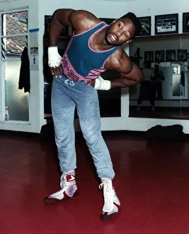 Lennox Lewis the heavyweight boxer training at the henry cooper gym on old Kent road Lennox Lewis the heavyweight boxer training at the henry cooper gym on old Kent road