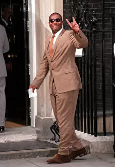 Images Dated 30th July 1997: Lenny Henry Comedian July 1997 outside Number Ten Downing Street arriving for a Party