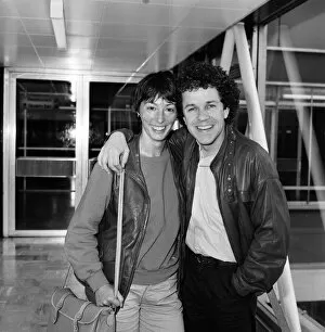 Images Dated 3rd June 1983: Leo Sayer and his wife Jan at LAP to fly to Los Angeles. 3rd June 1983