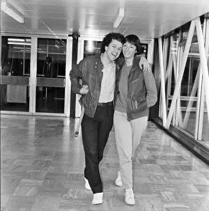 Images Dated 3rd June 1983: Leo Sayer and his wife Jan at LAP to fly to Los Angeles. 3rd June 1983